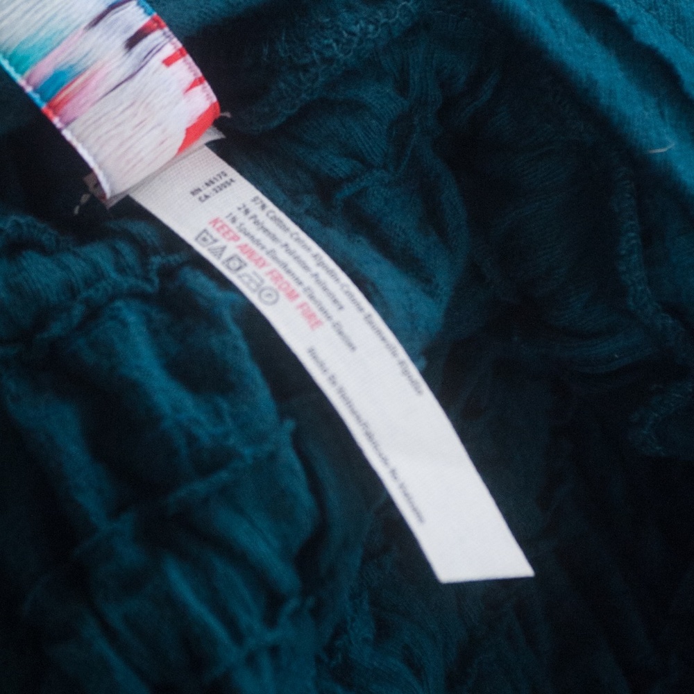 Free People Beach XS/S Teal Side Tie Swim Coverup - Picture 8 of 8